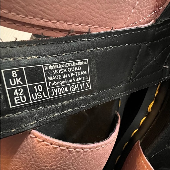 Dr. Martens Voss Quad Pink Leather Platform Sandals Women’s 10 EU 42 - Picture 7 of 9